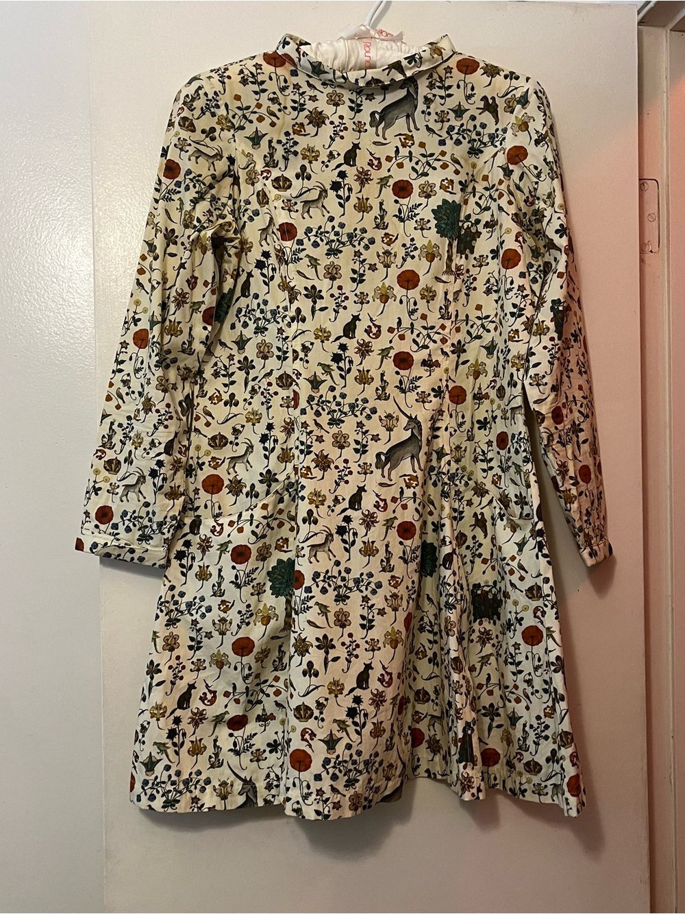 Samantha Pleet illuminated unicorn Cream Floral & Nature Print Long-Sleeve Dress - Picture 3 of 8